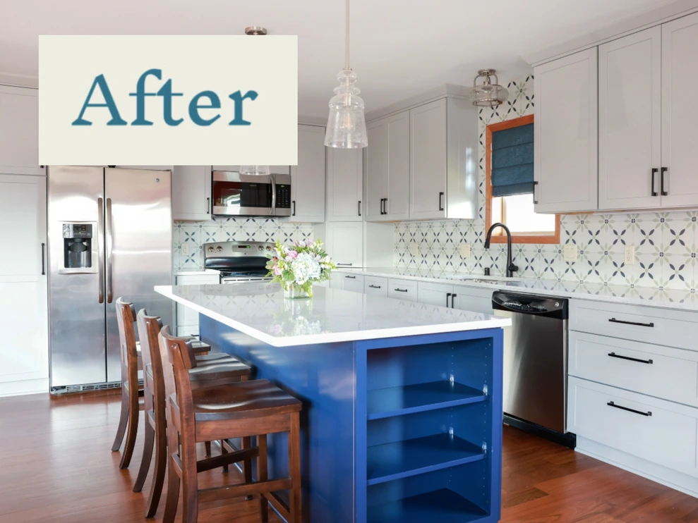 Visual transformation of a kitchen