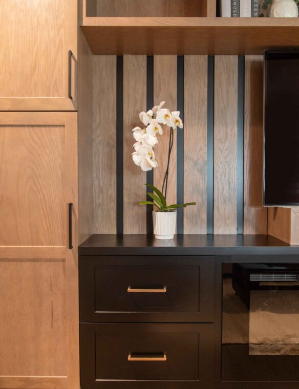 Basement Remodel Madison Entertainment Matte Black Hardware