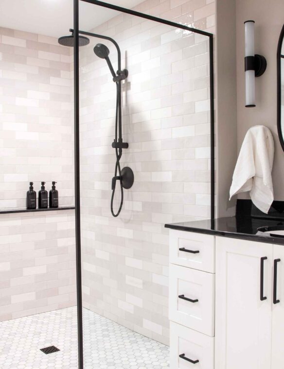 Bath Remodel Madison Fixed Shower Door