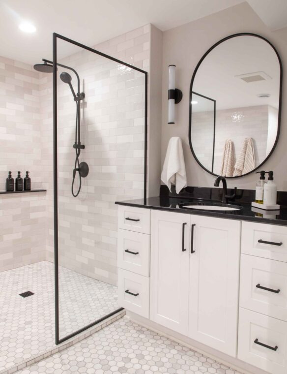 Bath Remodel Madison Matte Black Shower