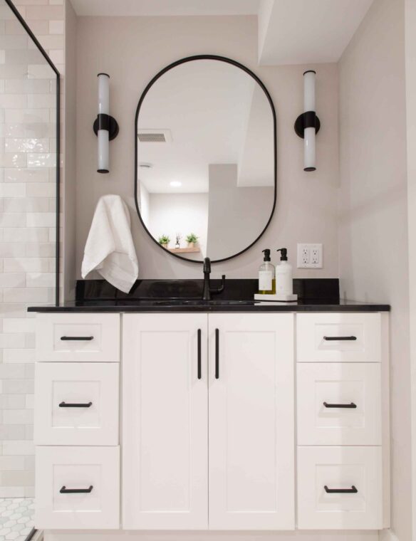 Bath Remodel Madison Modern Oval Mirror