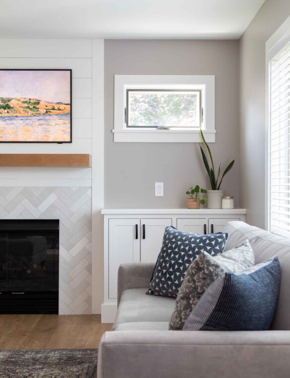Home Remodel Madison WI Shiplap Fireplace