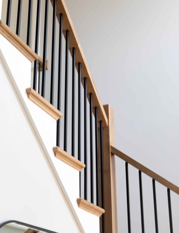 Stairway remodel Madison WI two toned