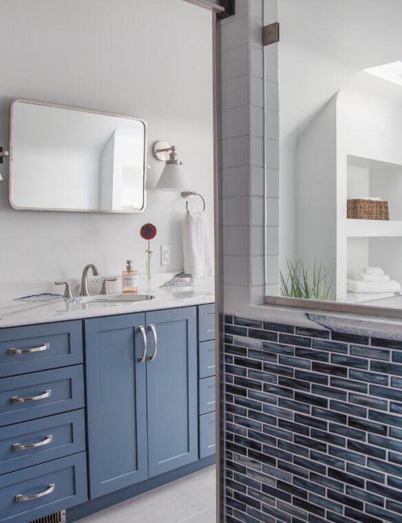 Bathroom Remodel Madison White Subway Post Tile