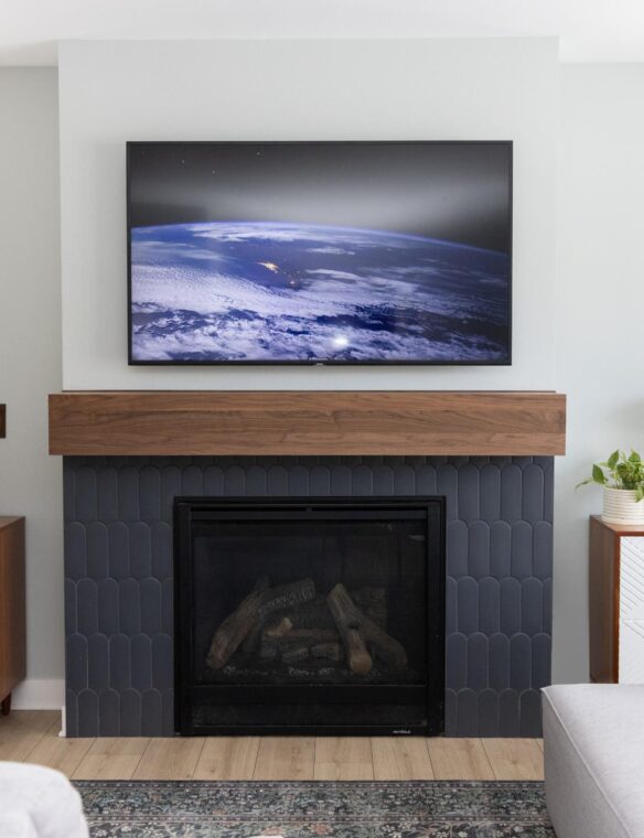Main Level Remodel Verona Walnut Mantel