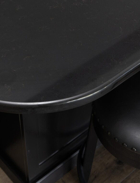Basement Remodel Waunakee Bar Counter in Charcoal Soapstone