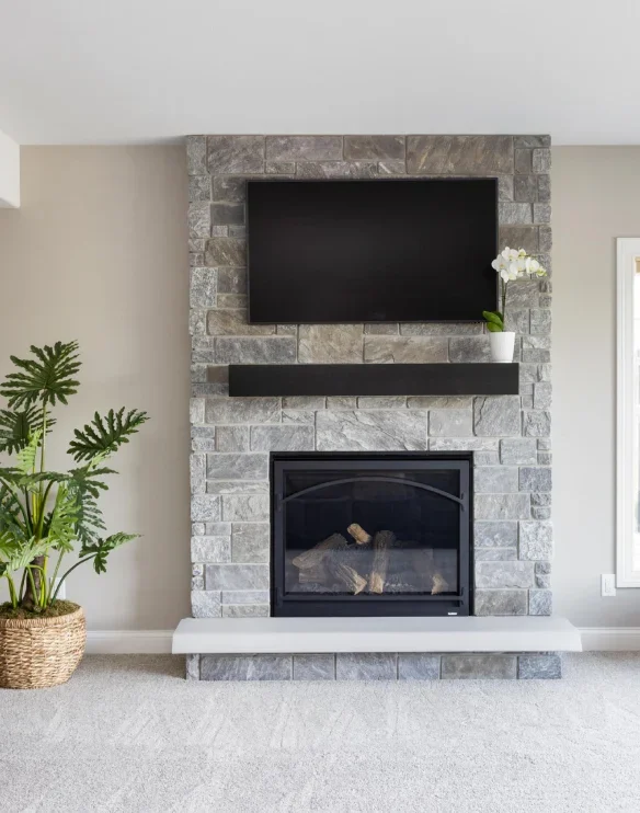 Basement Remodel Waunakee WI Entertainment Center