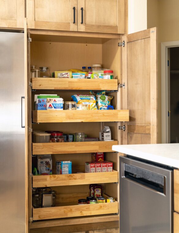 Kitchen Remodel Sun Prairie Utility Pantry Roll Trays