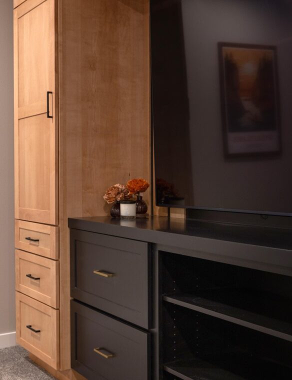 Basement Remodel DeForest Entertainment TV Center