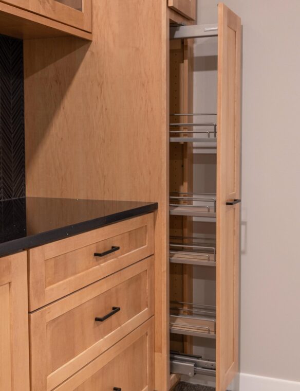 Basement Remodel DeForest Pull Out Cabinet