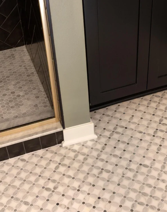 Basement Bathroom Remodel DeForest 1_ Hexagon Mosaic Mixed Tile