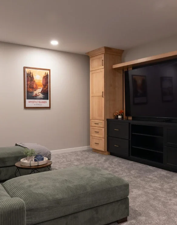 Basement Remodel DeForest Lounge