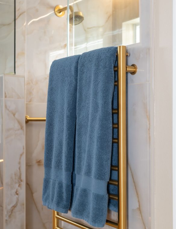 Madison Bathroom Remodel Heated Towel Rack Detail 46