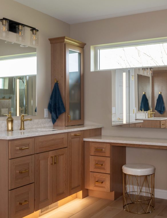 Madison Bathroom Remodel Makeup Vanity And Sauna 7