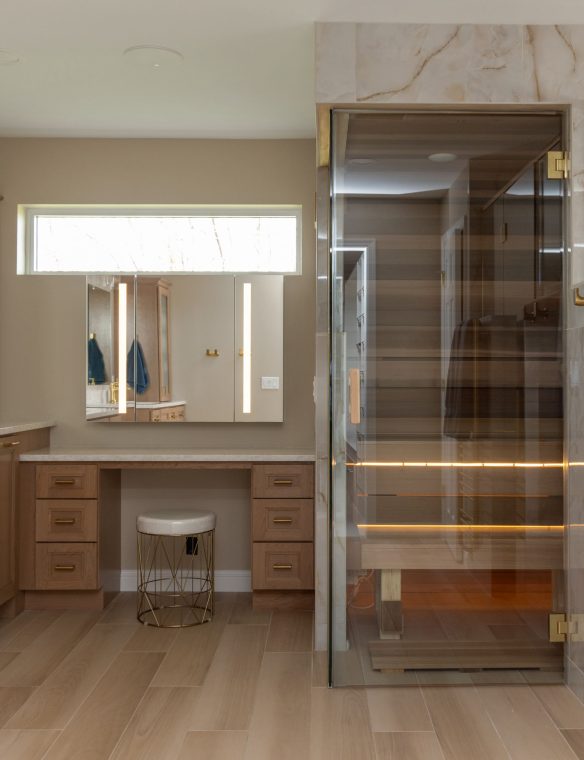 Madison Bathroom Remodel Sauna And Vanity 14
